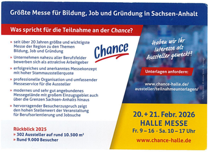 Flyer Chance 2026 Rueckseite